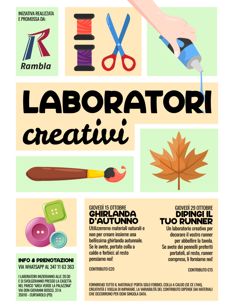 Locandina corsi creativi ottobre 2026